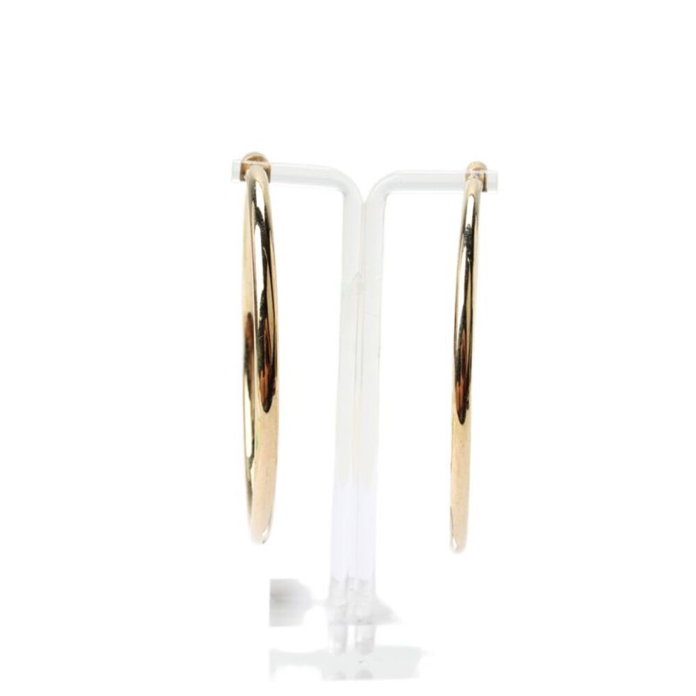 Jennifer Fisher Womens Gold Tone + 14K Posts Lilly Hoops 3"